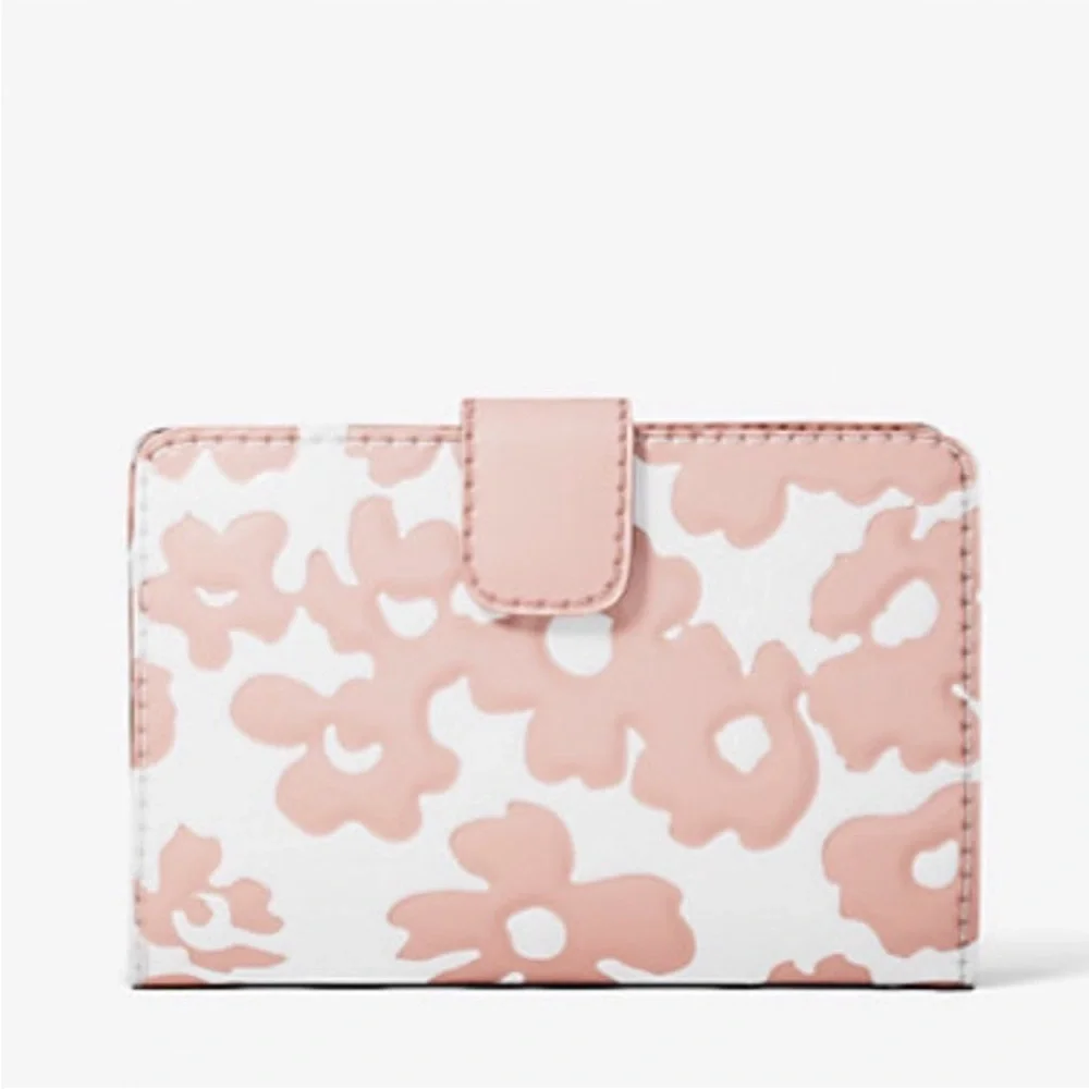 Michael Kors Jet Set Travel Medium Floral Print Bi-Fold Wallet